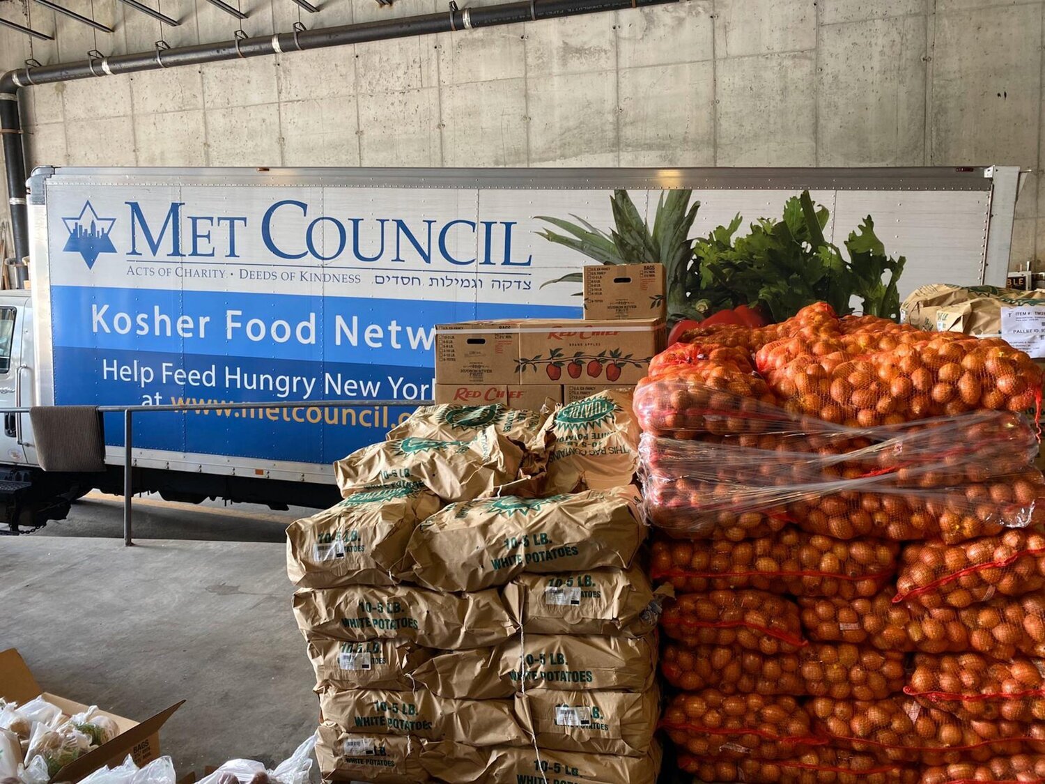 Food is stacked at Met Council warehouse, but it won’t last officials say.