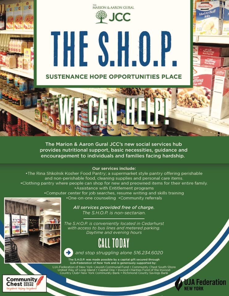 The&nbsp;Rina Shkolnik Kosher Food&nbsp;Pantry is offering and accepting donations. If you are in need of food, support or guidance contact us at 516-234-6020