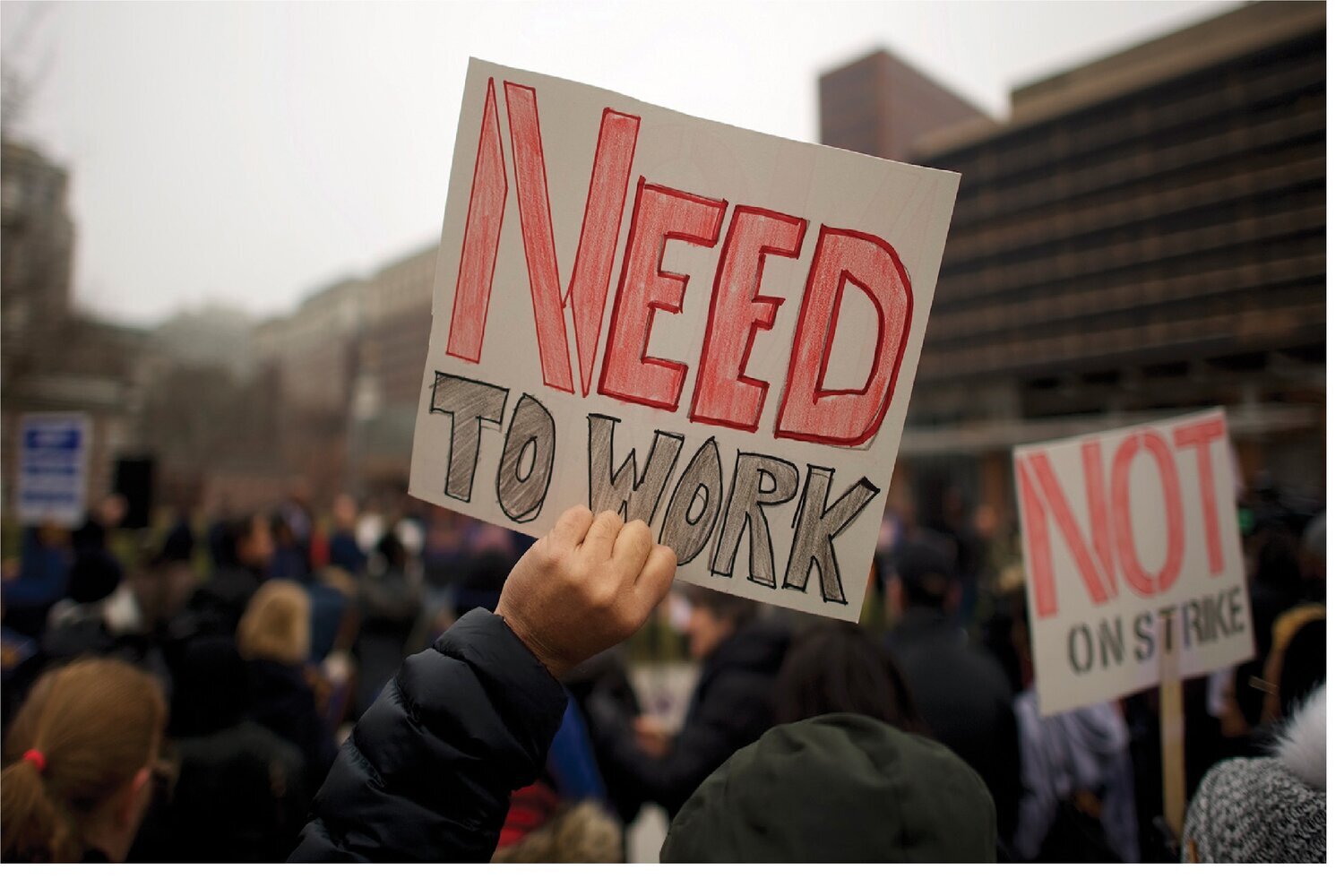 Protesters in Philadelphia earlier this month gather to urge an end to the government shutdown.