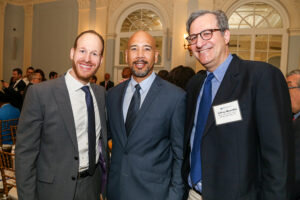 L-R David Greenfield, CEO, Met Council, Bronx Borough President Ruben Diaz Jr., Jeffrey Moerdler Esq., Met Council Volunteer of the Year